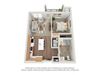 1 Bedroom 3D Floor Plan
